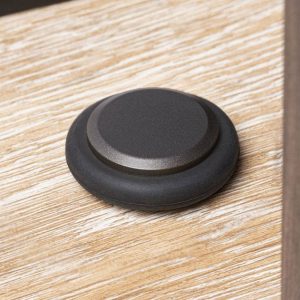 Viefe Bodentürpuffer LOW aus Aluminium, Ø 48 mm – Lavagrau