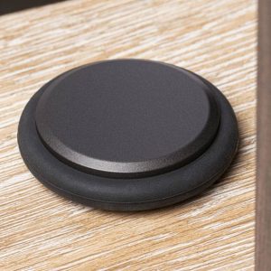 Viefe Bodentürpuffer LOW aus Aluminium, Ø 68 mm – Lavagrau