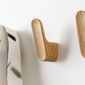 Viefe Garderobenhaken LUV WOOD aus Holz, 82 x 28 mm, Nussbaum