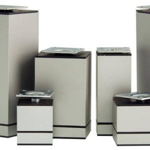 Siso Möbelfuß NIKO aus Aluminium eckig, 40 x 40 mm – 100 mm