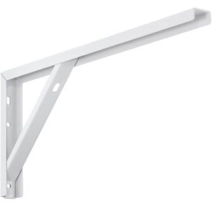 Gedotec Regalkonsole Tablarträger Tischverlängerung Stahl weiß beschichtet, 400x30x180 mm weiß