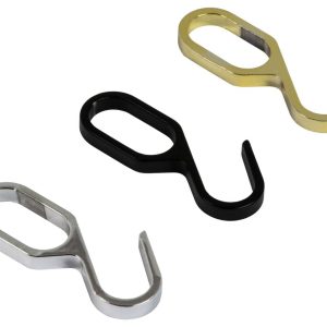 Gedotec Einhängehaken HOLDER für Schrankrohr Oval 30×15 mm, Schwarz