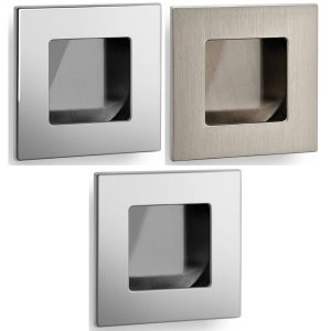Mital Muschelgriff MA40 aus Metall, 40 x 40 mm, Nickel satiniert