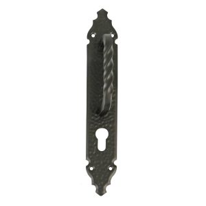 Gedotec Torgriff SCHOBER aus Stahl schwarz antik, 280 x 44 mm PZ