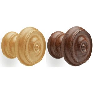 Mital Möbelknopf MARLIES aus Holz, Nussbaum dunkel – Ø 30 mm