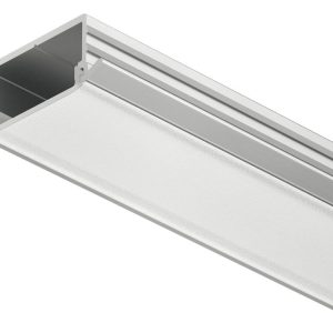 Häfele Einbauprofil Loox Tiefe 6,5 mm Aluminium Streuscheibe mattiert, Endkappen (paarweise)