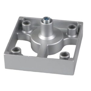Gedotec Möbelfuß VIGANO aus Metall, 60 x 60 mm, Silber matt (RAL 9006)