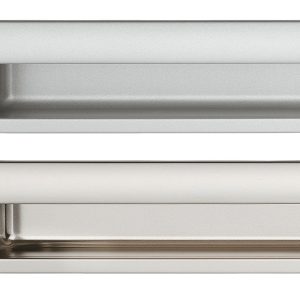 Häfele Muschelgriff H1685 Schiebetürgriff eckig 174×46 mm, vernickelt matt