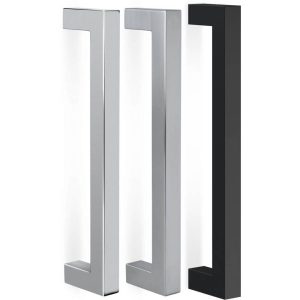 Mital Glastürgriff NADJA aus Metall, Chrom poliert – 320 mm