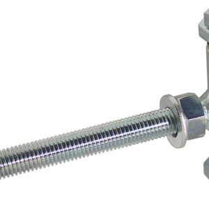 Gedotec Zauntorband aus Edelstahl V2A verstellbar, Gewinde M12 x 130 mm