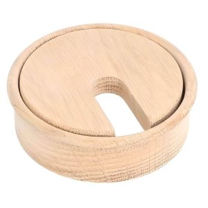 Siso Kabeldurchlass PLAIN aus Holz, Ø 80 mm, Eiche unbehandelt