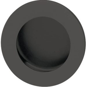 Häfele Muschelgriff LADY BLACK aus Edelstahl rund, Bohr-Ø 40 mm