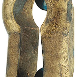 Schlüsselbuchse aus Messing, zum Einlassen, Messing braun durchgerieben