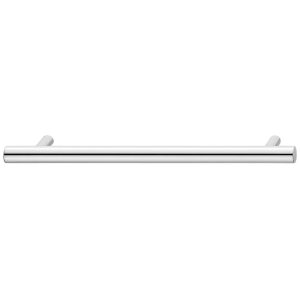 Häfele Möbelgriff H10001 Sockelgriff Ø 12 mm Stahl rund verchromt poliert, 128 mm