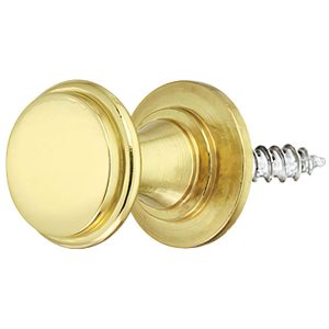 Häfele Möbelknopf ERIKA aus Messing poliert mit Stockschraube, 14 x 13 mm