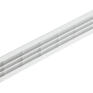 Häfele Lüftungsgitter H3628 eckig 60×515 mm Kunststoff weiß mit Lamellen