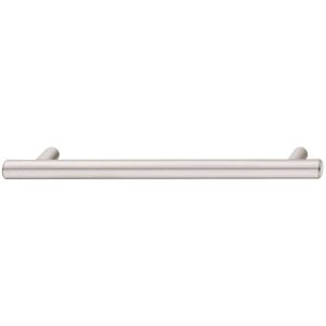 Häfele Möbelgriff H10001 Sockelgriff Ø 12 mm Stahl rund vernickelt matt, 448 mm