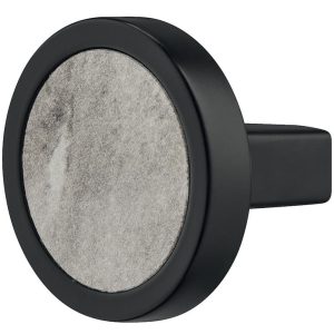 Häfele Möbelknopf H2170 aus Metall mit Marmoreinlage, Ø 32 mm