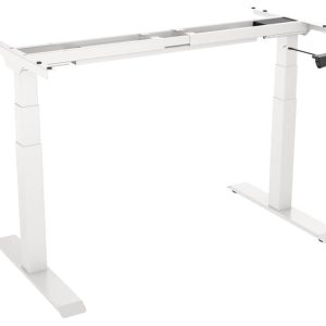 Häfele Tischgestell ECONO elektronisch höhenverstellbar 550-1230 mm, Tragkraft 125 kg, Weiß RAL 9003