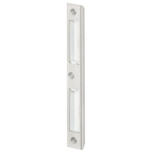 Häfele Schließblech zum Einlassen DIN für gefälzte Türen 170 mm, Stahl silber – weiß