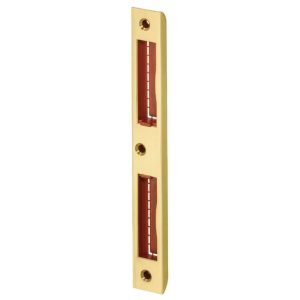 Häfele Schließblech zum Einlassen DIN für gefälzte Türen 170 mm, Messing – braun