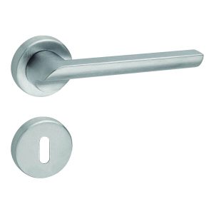 Fimet Drückergarnitur PUNTO aus Metall Chrom satiniert, BB – Buntbart