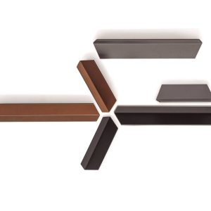 Viefe Möbelgriff PLIÉ aus Metall, Braun metallic – 160 mm