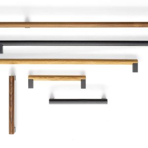 Viefe Möbelgriff ETO aus Aluminium & Holz, Nussbaum + Lavagrau – 992 mm