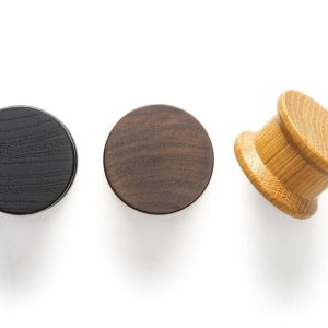 Viefe Möbelknopf OH! aus Holz, Ø 40 mm, Esche schwarz lackiert