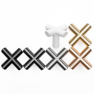 Viefe Möbelknopf EQUIS aus Metall, 40 x 40 mm, Chrom poliert