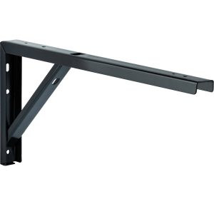 Gedotec Regalkonsole Tablarträger Tischverlängerung Stahl schwarz beschichtet, 300x30x180 mm schwarz