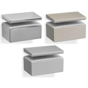 Mital Klemmtablarträger RM01 aus Metall, Nickel satiniert – 6 – 8 mm
