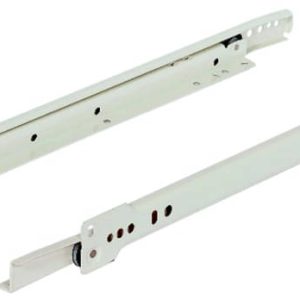 Fulterer Schubladenschienen Teilauszug FR2021 bis 35 kg Rollenführung Stahl aufliegende Montage, 450 mm / 350 mm