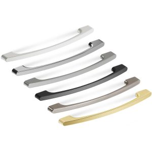 Mital Möbelgriff ROSALINDE aus Metall, Weiß matt – 96 / 64 mm