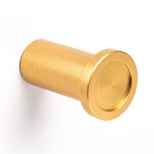 Viefe Möbelknopf ROUND aus Aluminium Ø 25 mm, Messing dunkel gebürstet