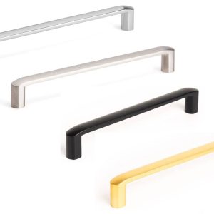 Viefe Möbelgriff ROMA aus Metall, Schwarz matt – BA 192 mm