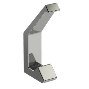 Mital Garderobenhaken TINY / TAURUS aus Metall eckig, 18 x 91 x 47 mm – Chrom poliert