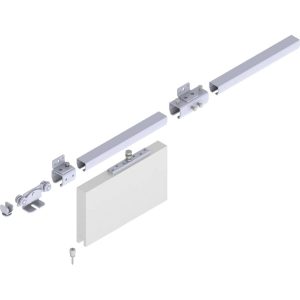 Helm Schiebetorbeschlag-Set für Wandbefestigung 4000 mm, System 300 – Tragkraft bis 200 kg