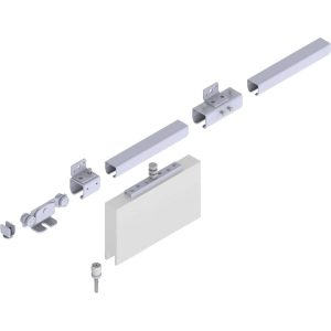 Helm Schiebetorbeschlag-Set für Wandbefestigung 4000 mm, System 400 – Tragkraft bis 400 kg
