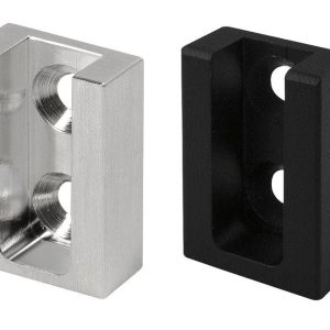 Gedotec Schrankrohrlager eckig 25×10, Nano Black – schwarz