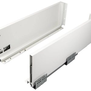 Gedotec Schubkasten-Garnitur BOXY Zargen Set Zargenhöhe 120 mm mit Dämpfung, Länge 350 mm – weiß