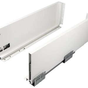 Gedotec Schubkasten-Garnitur BOXY Zargen Set Zargenhöhe 171 mm mit Dämpfung, Länge 350 mm – weiß