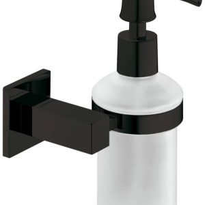 Häfele Seifenspender H7511 Messing graphit-schwarz eckig
