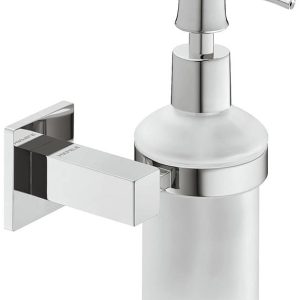 Häfele Seifenspender H7511 Messing chrom poliert eckig