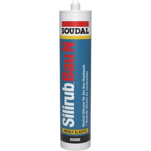 Soudal Silikon-Dichtstoff SILIRUB BAU N, weiß 300 ml