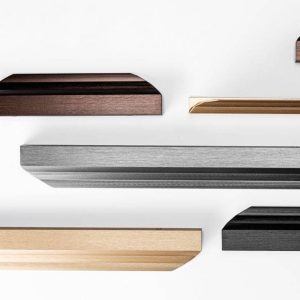 Viefe Möbelgriff SKALA aus Aluminium, Grau gebürstet – BA 256 mm