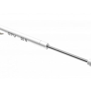Gedotec Gasdruckfeder SOFT aus Stahl, 75 – 90°, 50 N – weiß