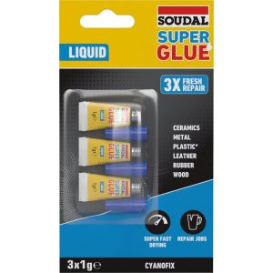 Soudal Sekundenkleber LIQUID, 3x1g Soudal Sekundenkleber LIQUID, 3x1g