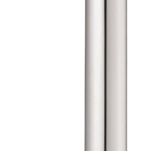 Häfele Stoßgriff BODO aus Edelstahl rund, Glastür – einseitige Montage (1 Griff) – Länge 244 mm – Bohrabstand 225 mm