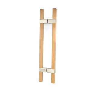 Siso Stoßgriff WISLA aus Holz & Edelstahl für Glastüren, 450 mm